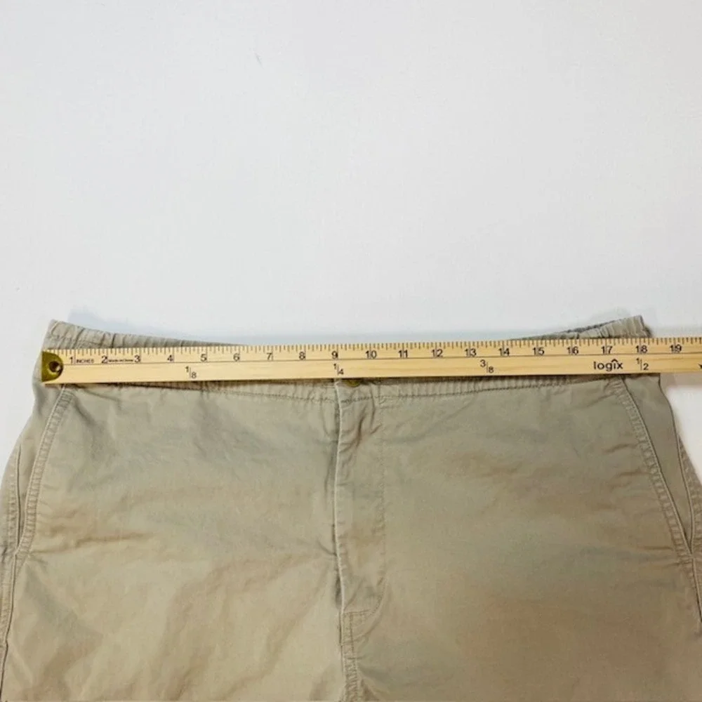 Polo Ralph Lauren Mens XL Tan Khaki Elastic Waist Stretch Chino Shorts 5 Inseam